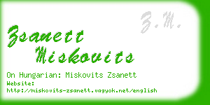 zsanett miskovits business card